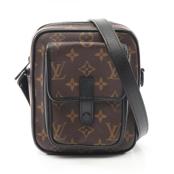 LOUIS VUITTON Black Monogram Leather Shoulder Bag - Picture 1 of 10